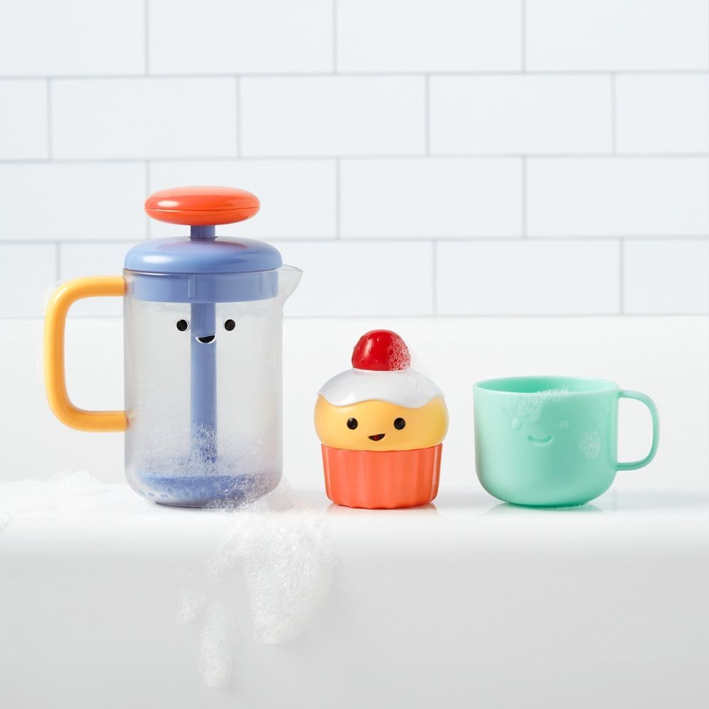 SkipHop - Tub To Table Bath Toy Set - Cafe French Press - 3 Pcs