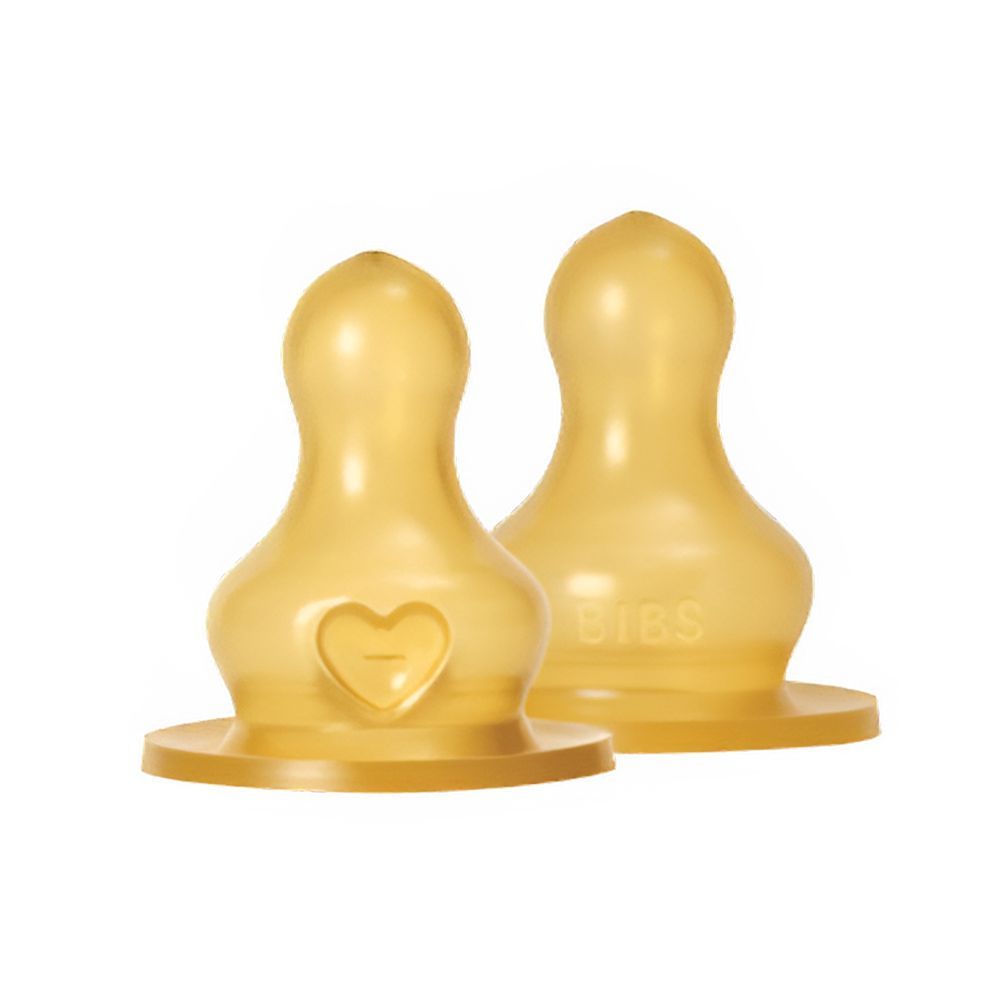 Bibs - Latex Baby Bottle Nipple Medium Flow Pack of 2 - 3-6M