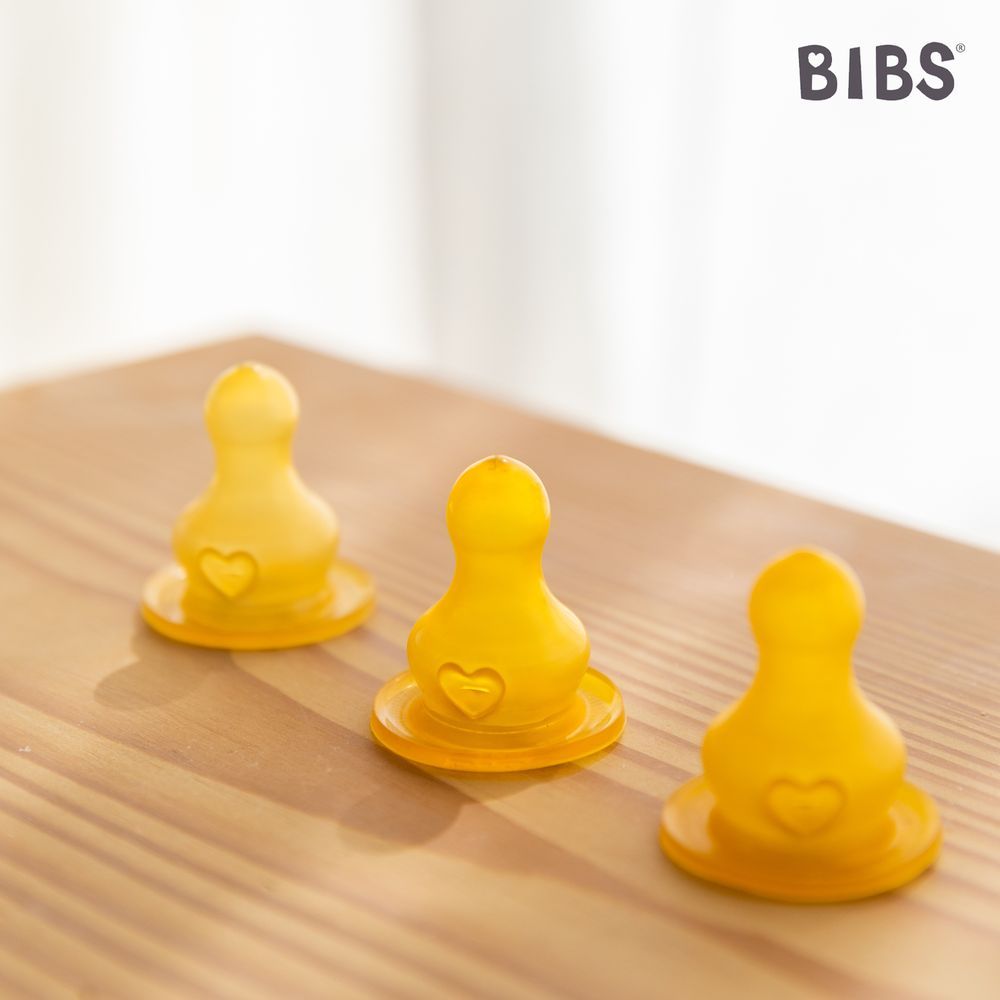 Bibs - Latex Baby Bottle Nipple Fast Flow Pack of 2 - 6M+