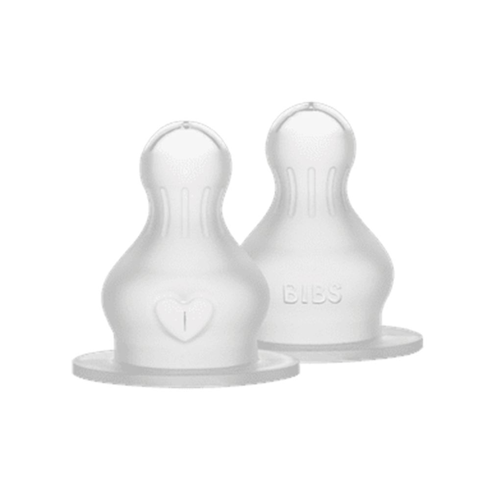 Bibs - Silicone Baby Bottle Nipple Medium Flow Pack of 2 - 3-6M