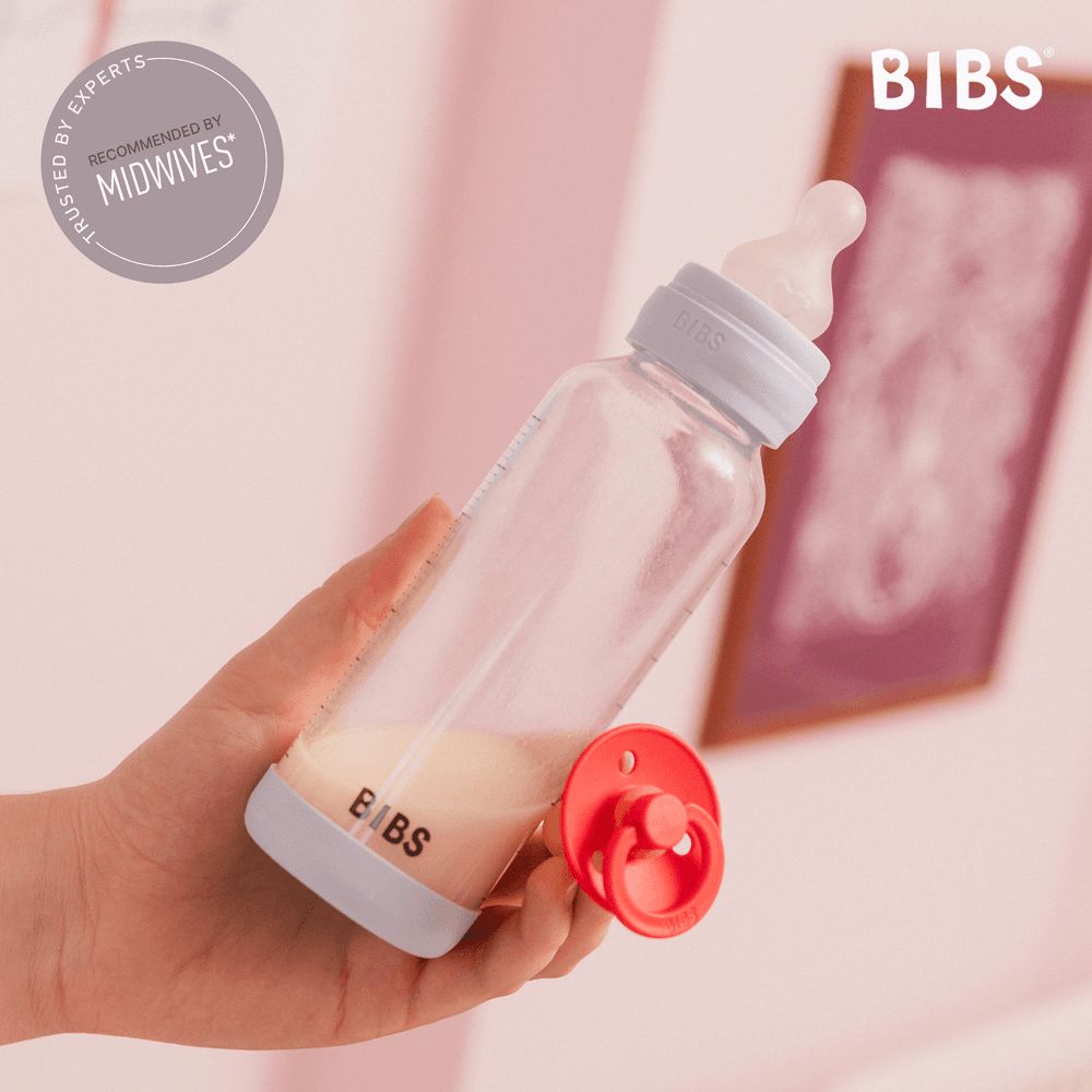 Bibs - Silicone Baby Bottle Nipple Fast Flow Pack of 2 - 6M+