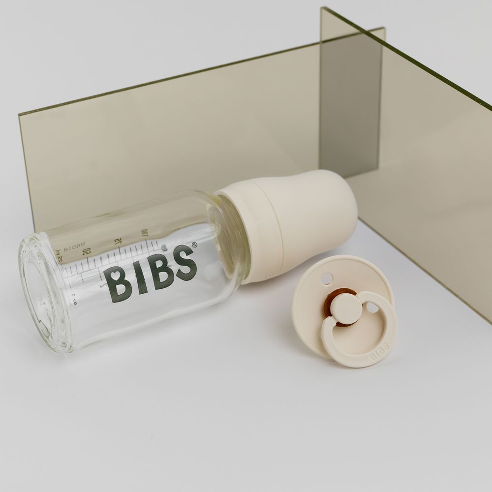 Bibs - Latex Nipple Baby Bottle Slow Flow Pack of 2 - 0-3M - 150ml - Ivory