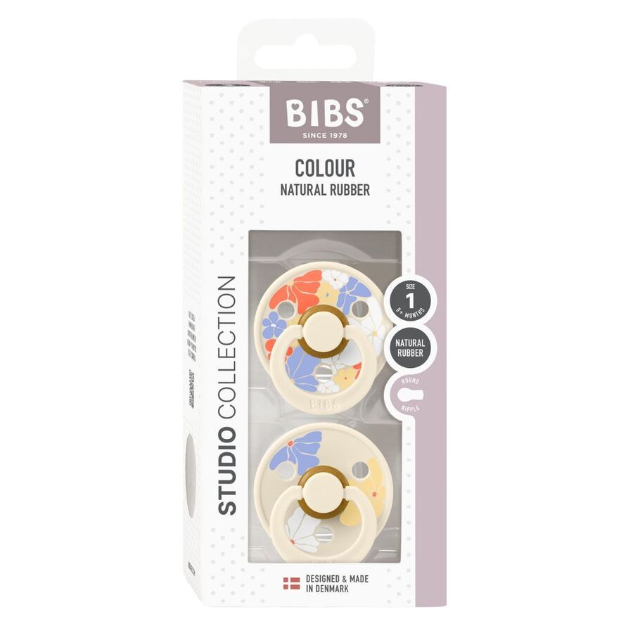 Bibs - Studio Colour Pacifier - Morning Bloom Ivory Mix - Size 1 - 2pcs