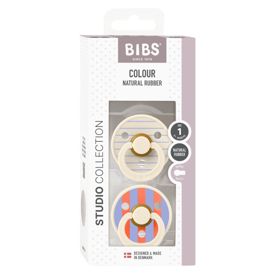 Bibs - Studio Colour Pacifier - Ivory Hush Mix - Size 1 - 2pcs