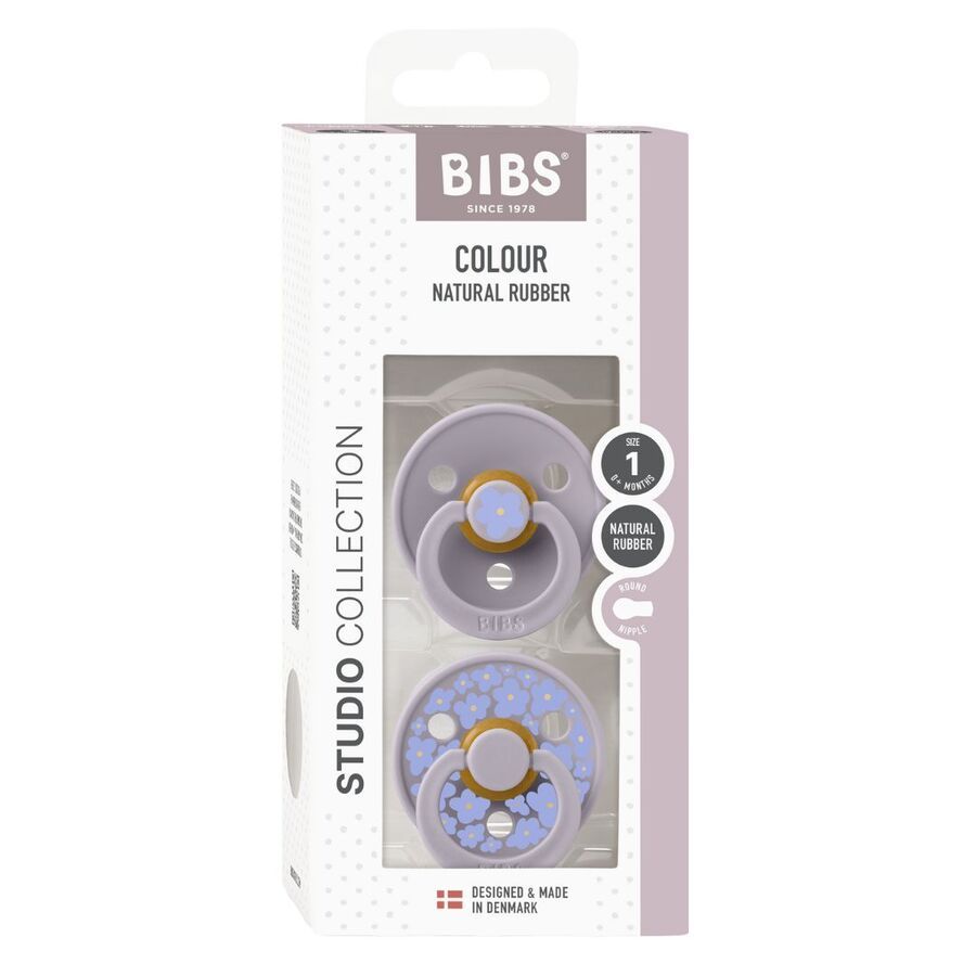 Bibs - Studio Colour Pacifier - Jasmine Fossil Grey Mix - Size 1 - 2pcs