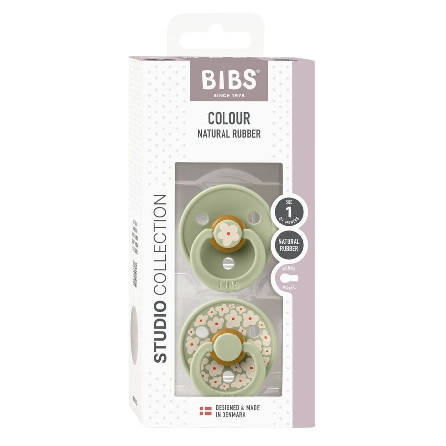 Bibs - Studio Colour Pacifier - Jasmine Sage Mix - Size 1 - 2pcs