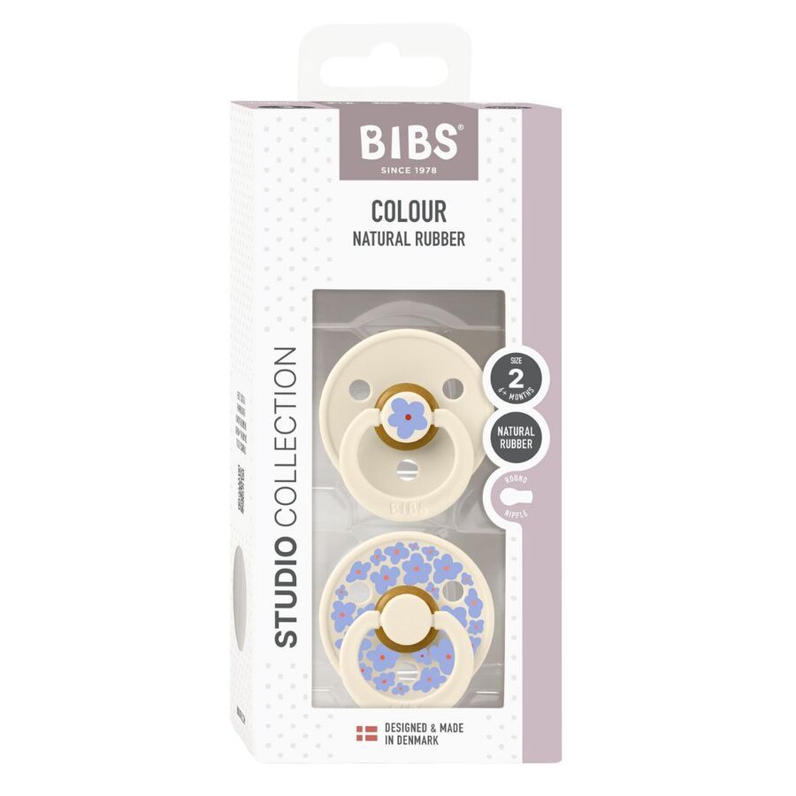 Bibs - Studio Colour Pacifier - Jasmine Ivory Mix - Size 2 - 2pcs