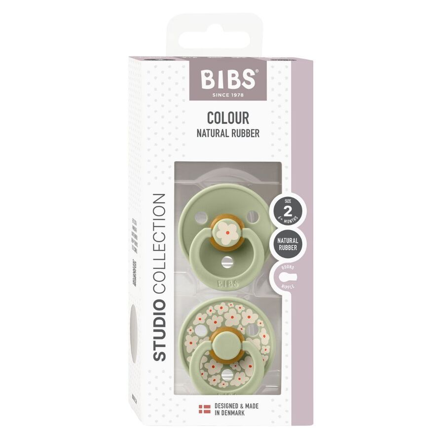 Bibs - Studio Colour Pacifier - Jasmine Sage Mix - Size 2 - 2pcs