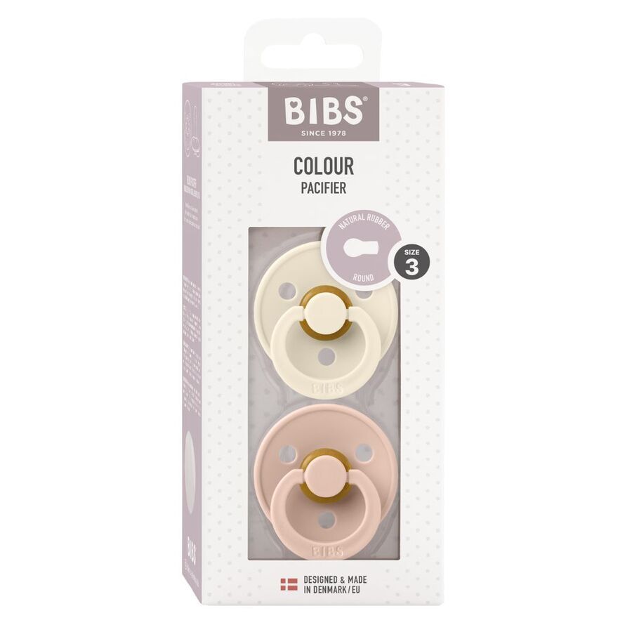 Bibs - Colour Pacifier - Ivory/Blush - Size 3 - 2pcs