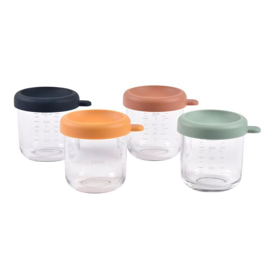 Beaba - Conservative Glass Food Containers - Sunrise - 250 ml - 4pcs