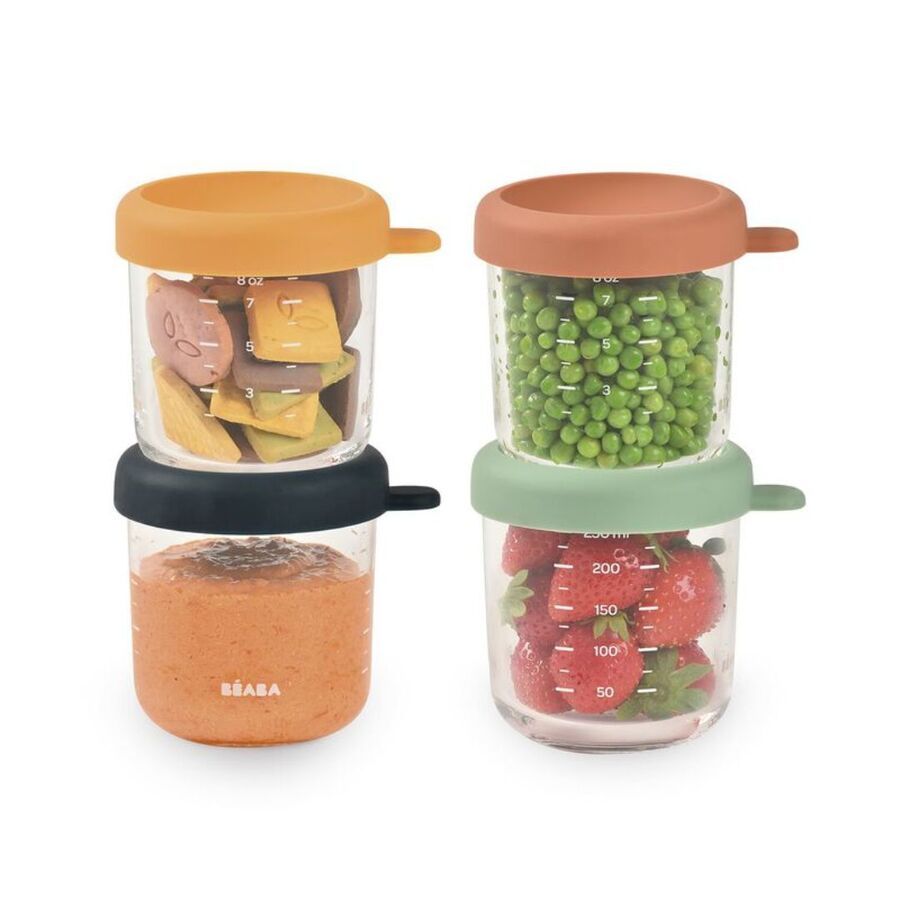 Beaba - Conservative Glass Food Containers - Sunrise - 250 ml - 4pcs