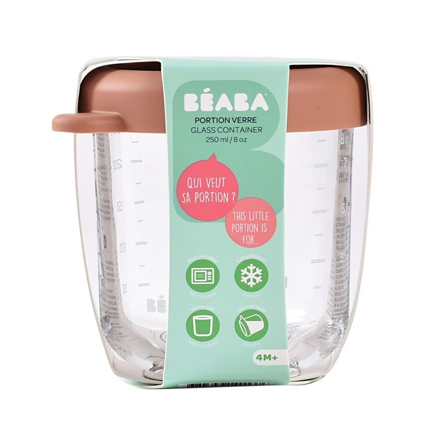 Beaba - Conservative Glass Food Container - Terracotta - 250 ml