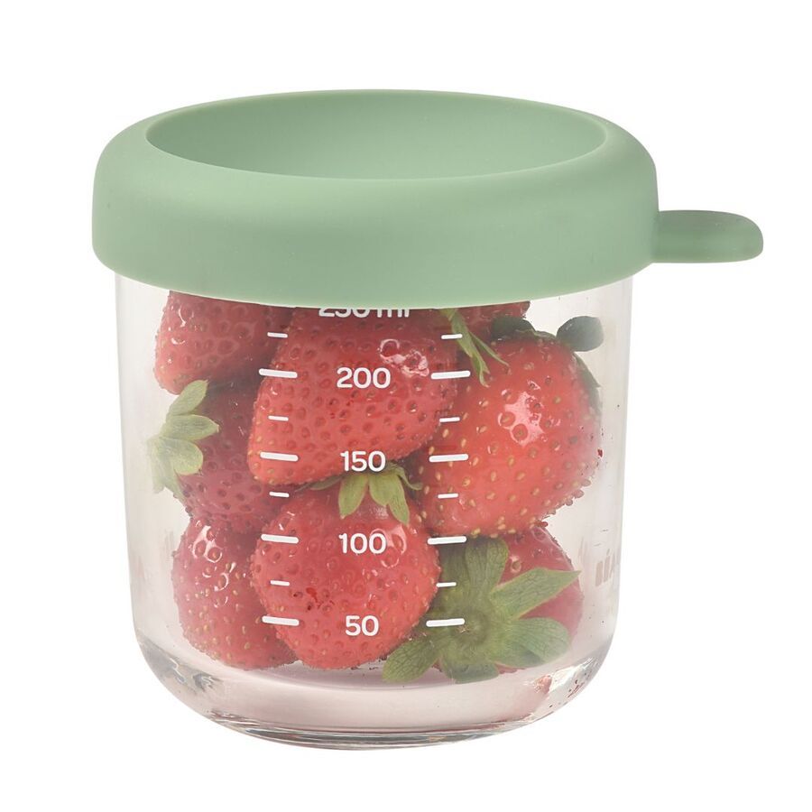 Beaba - Conservative Glass Food Container - Sage Green - 250 ml