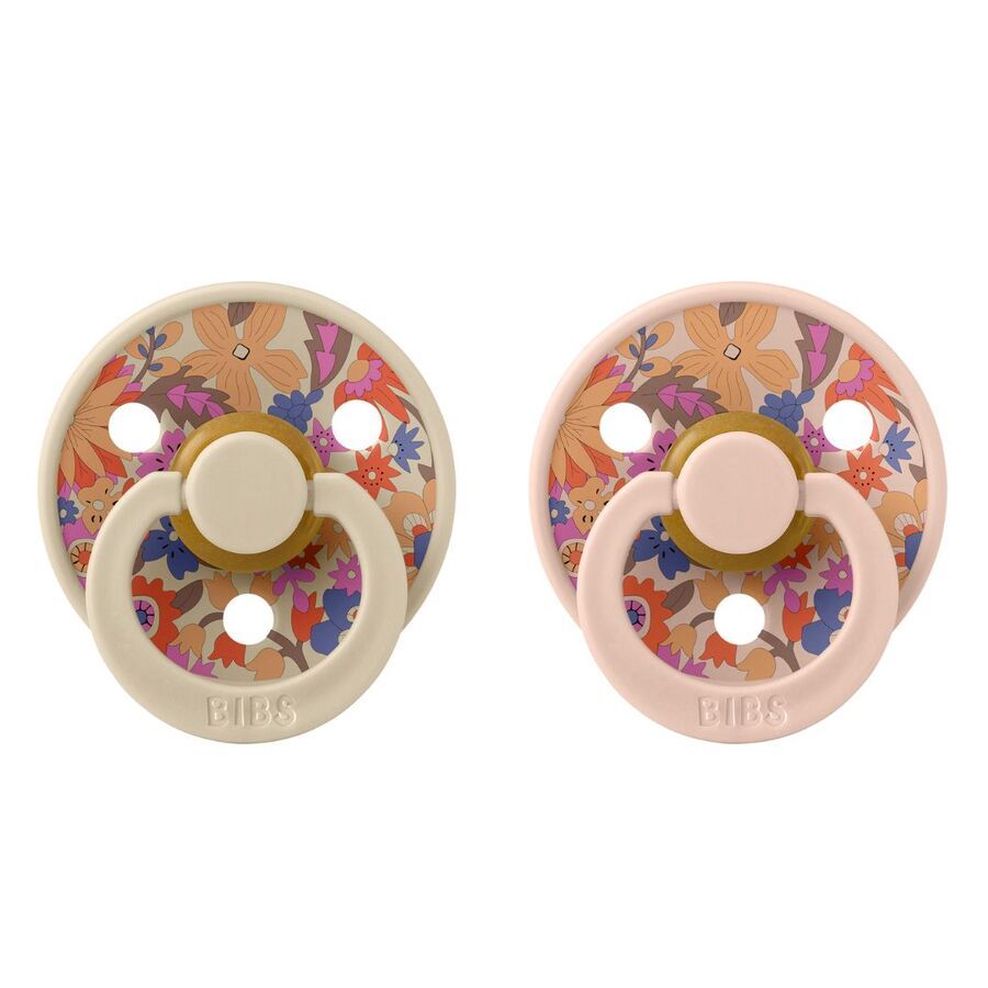 Bibs - Liberty June Blossom Colour Pacifier - Size 1 - Blush Mix - 2 Pcs