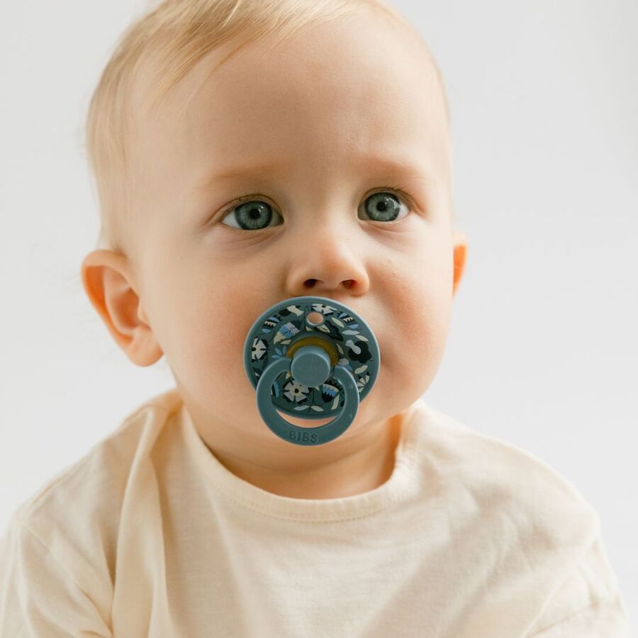 Bibs - Liberty Colour Bobo Pacifier - Size 2 - Dusty Blue Mix - 2 Pcs