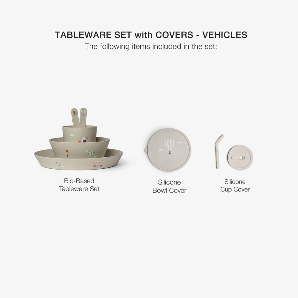 Citron - Tableware Set And Covers Bundle - Vehicles