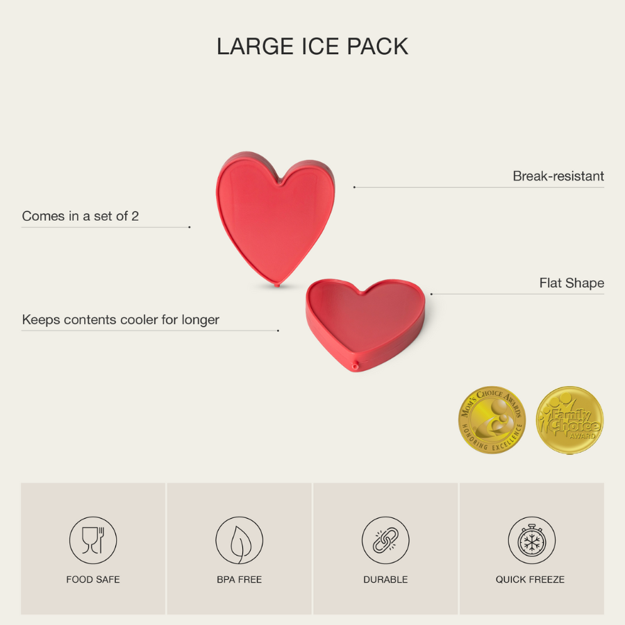 Citron - Large Ice Packs - Heart - Pack of 2