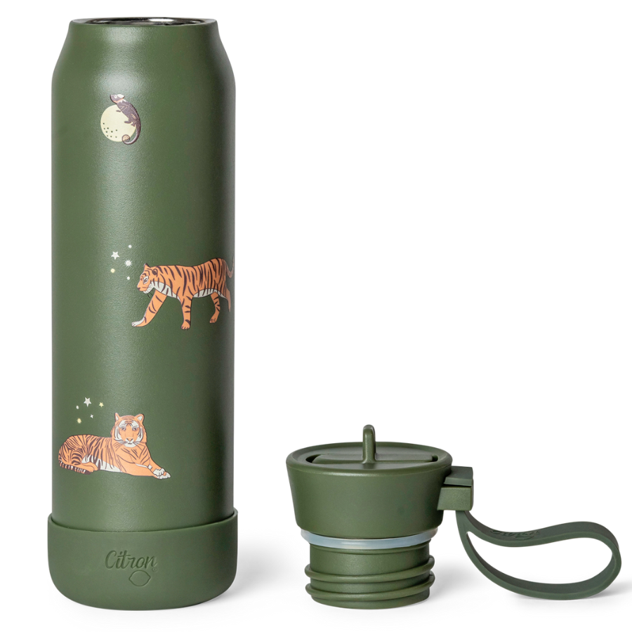 Citron - Stainless Steel Water Bottle - Tiger - 350 ml