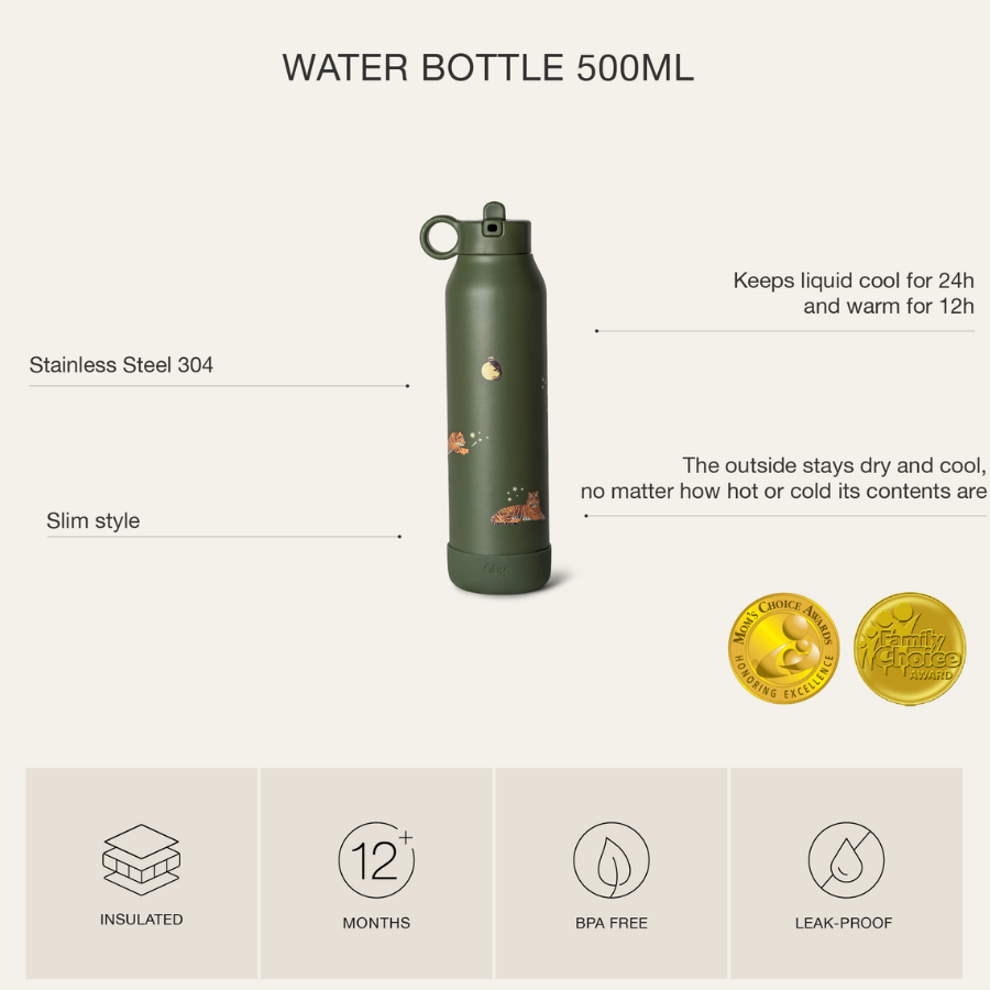 Citron - Stainless Steel Water Bottle - Cherry - 500 ml