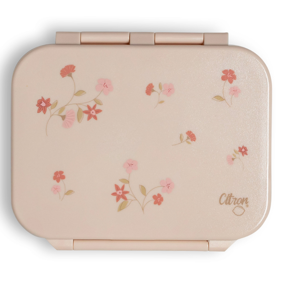 Citron - 3-Compartment Tritan Snack Box - Flowers