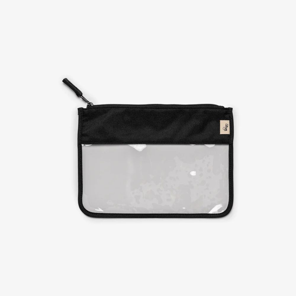 Citron - Clear Zipper Pouch Large - Black