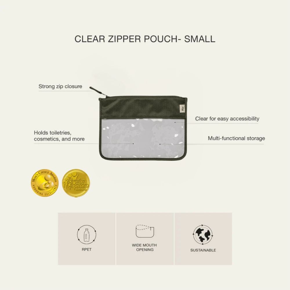 Citron - Clear Zipper Pouch Large - Black