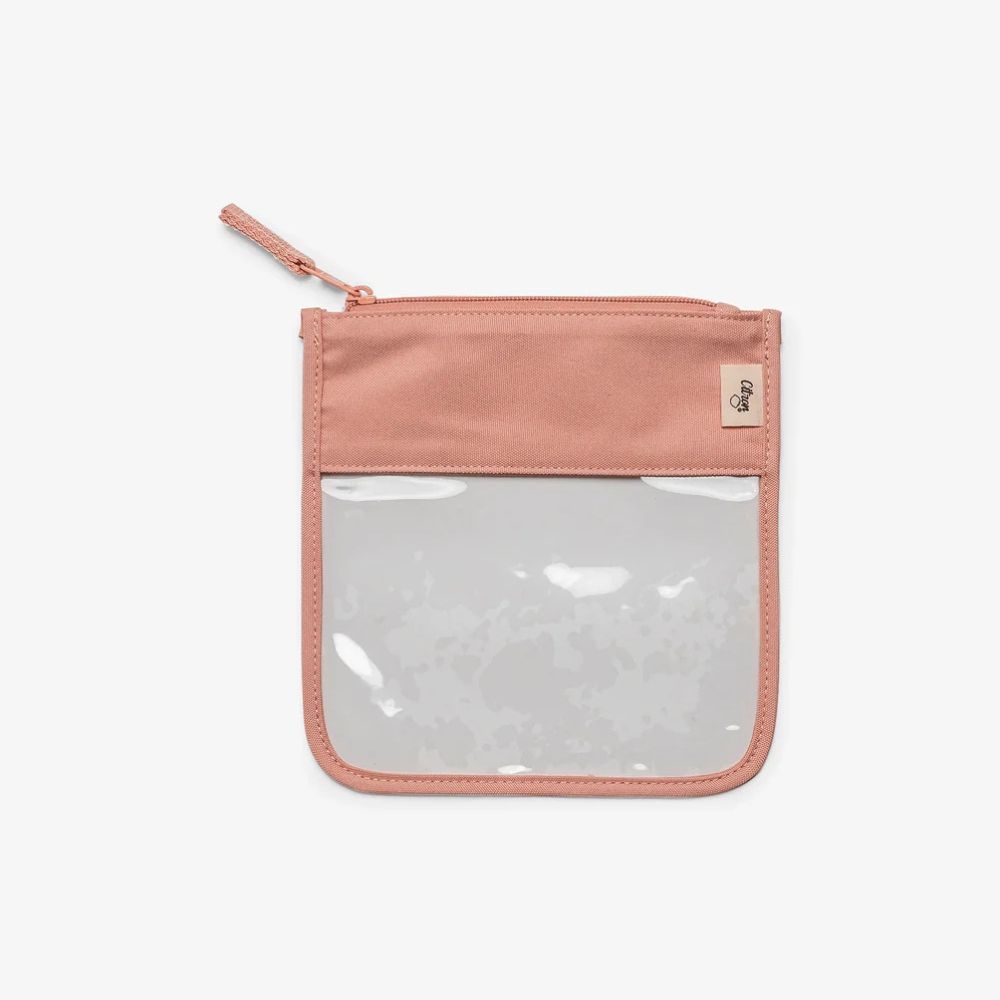 Citron - Clear Zipper Pouch - Small - Blush Pink