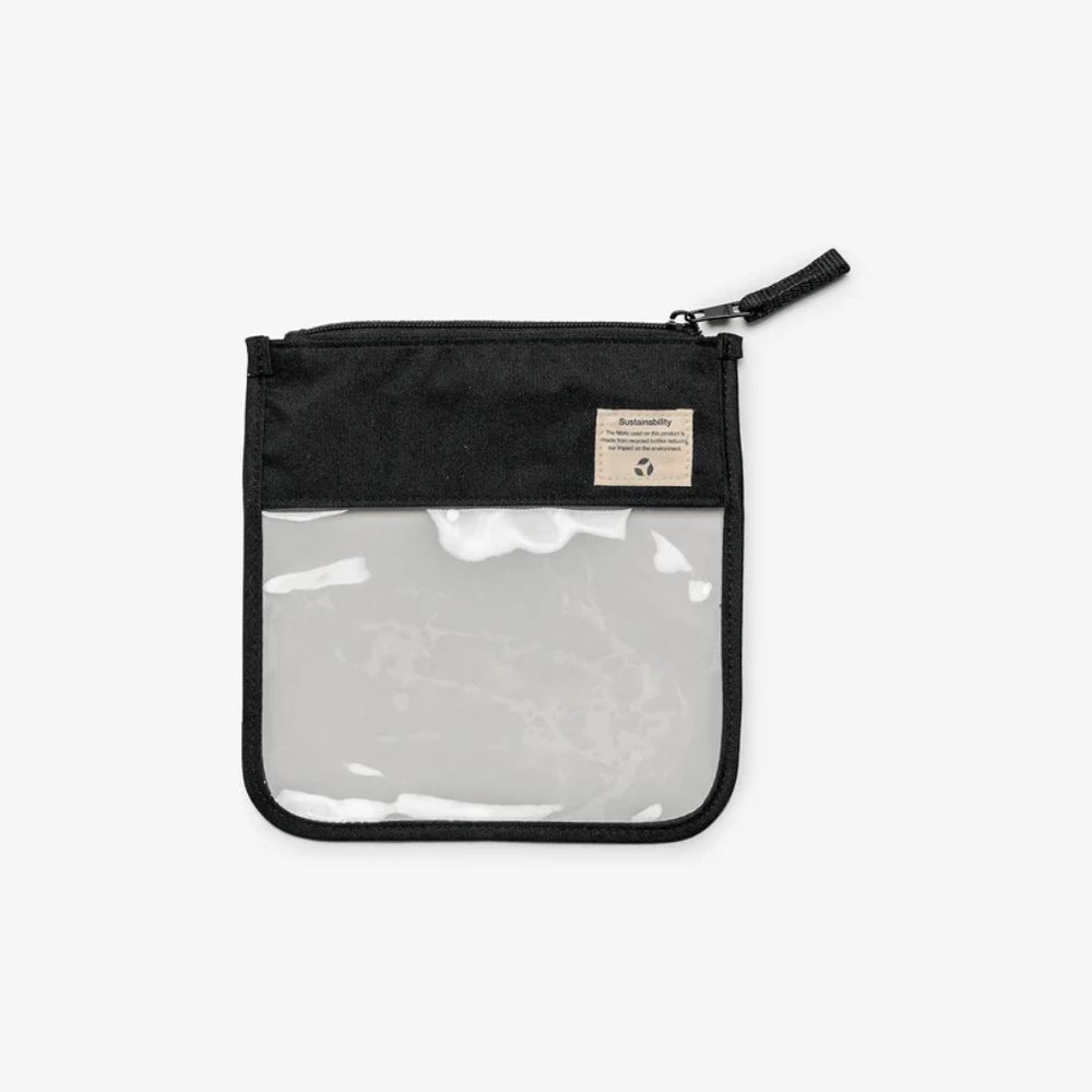 Citron - Clear Zipper Pouch - Small - Black