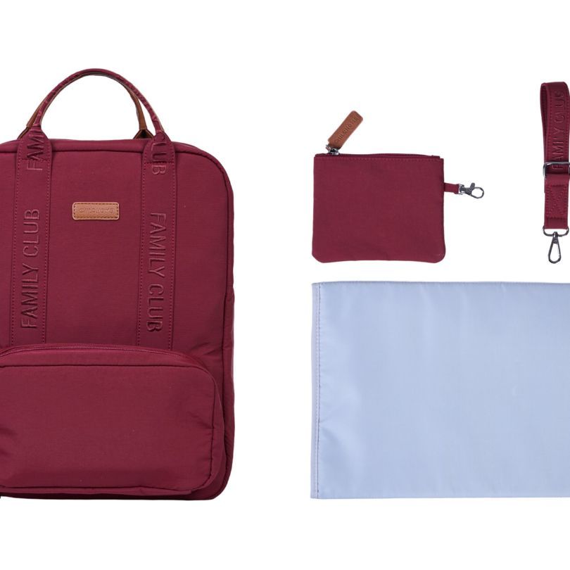 Childhome - Family Club Signature Urban Backpack - Burgundy - 50cm