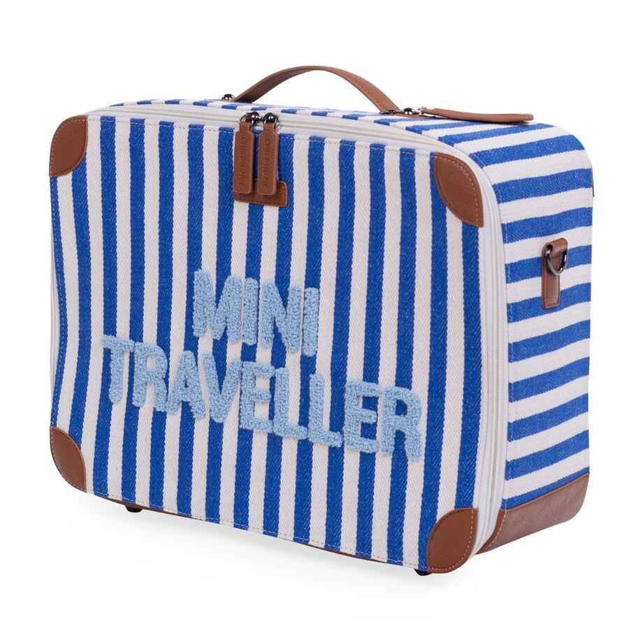 Childhome - Mini Traveller Kids Suitcase - Electric Blue/Light Blue