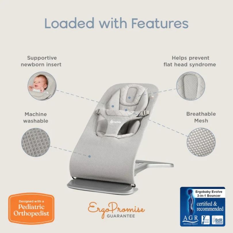 Ergobaby - Evolve 3-In-1 Mesh Bouncer - Cream