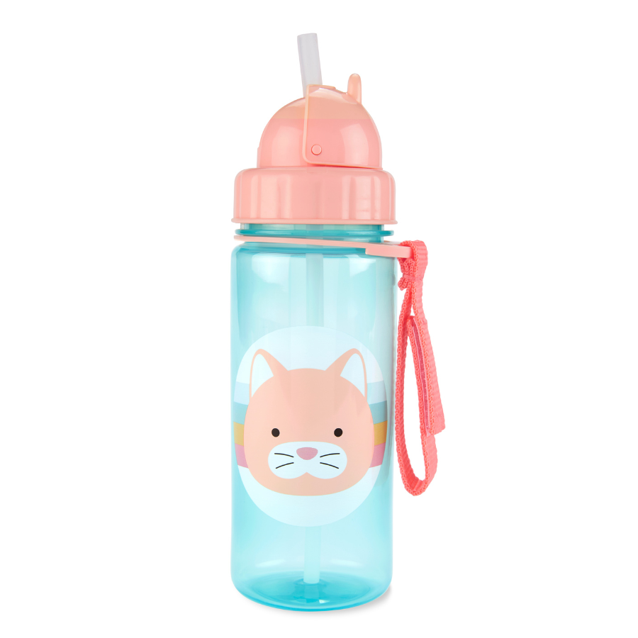 Skiphop - Zoo Straw Bottle - Cat