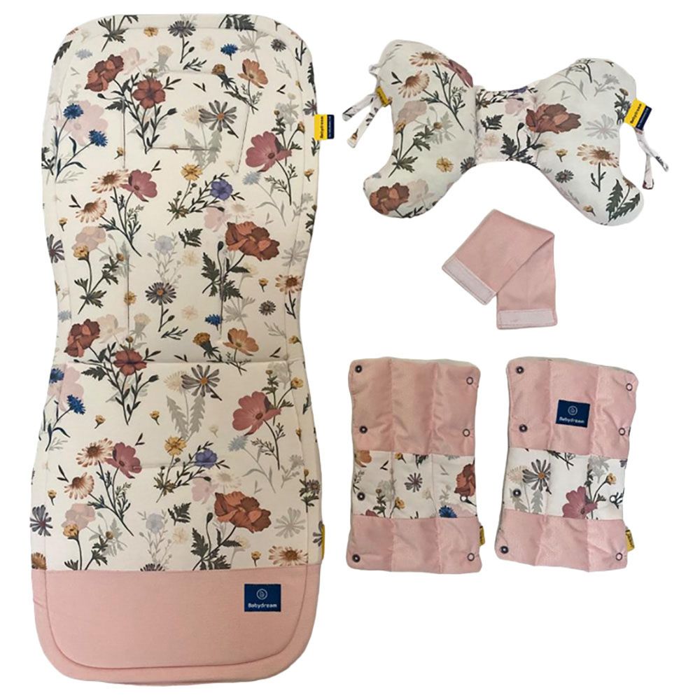 Baby Dream - Double Sided Stroller Pad - Pink