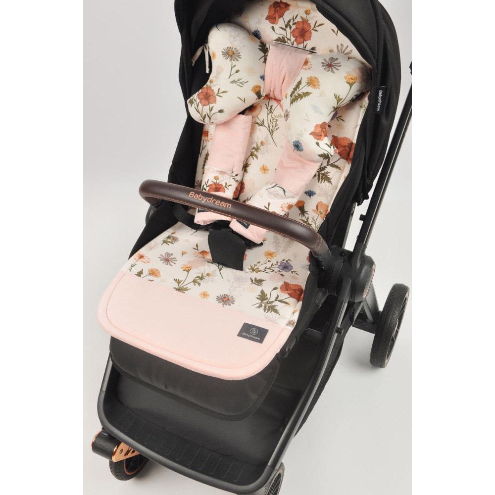 Baby Dream - Double Sided Stroller Pad - Pink