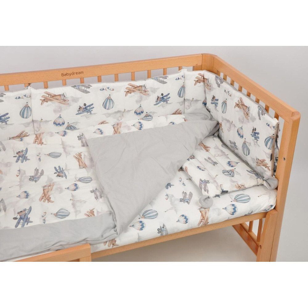 Baby Dream - Set For Crib - 4pcs - Grey