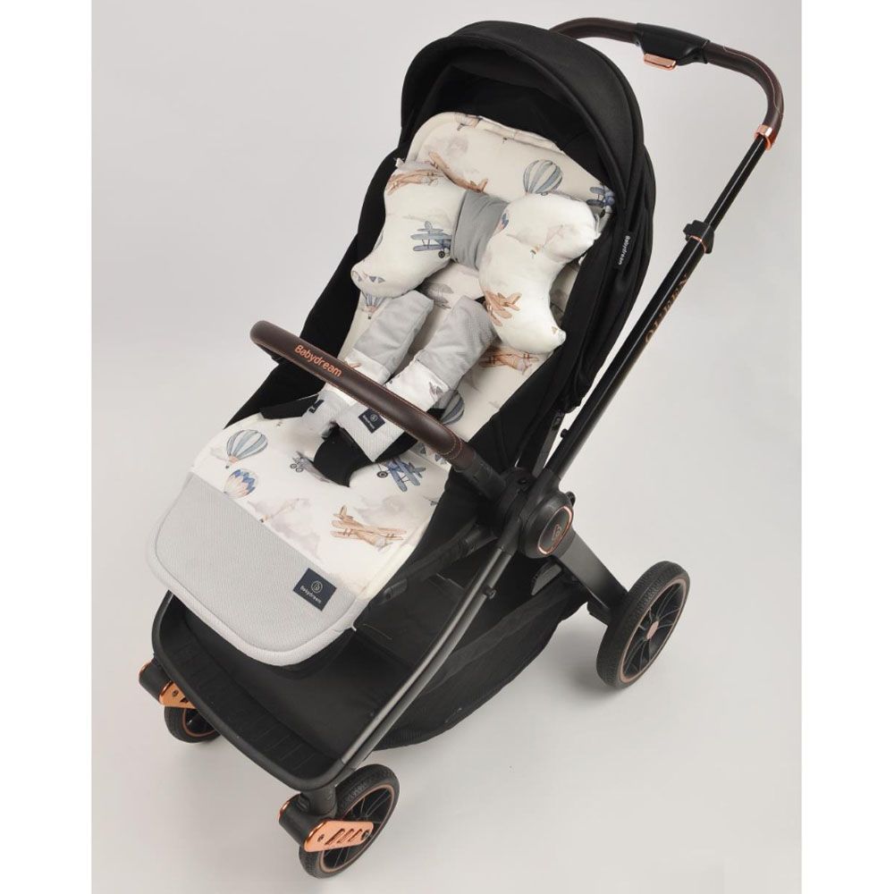 Baby Dream - Double Sided Stroller Pad - Grey