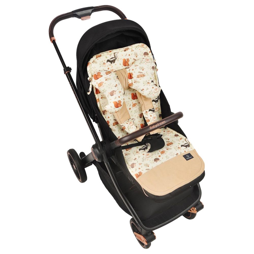 Baby Dream - Double Sided Stroller Pad - Beige