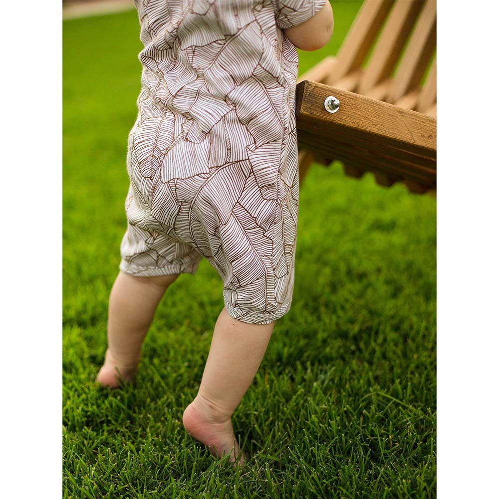 Mjolk - Sleep And Play Romper - Palm Tree