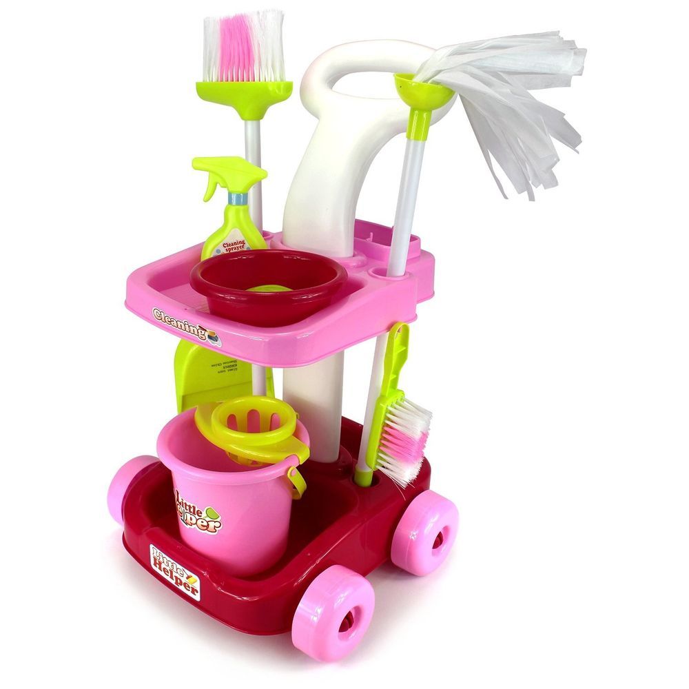 Little Angel - Baby Toys Gardening Tools Cart Trolley Set For Girls