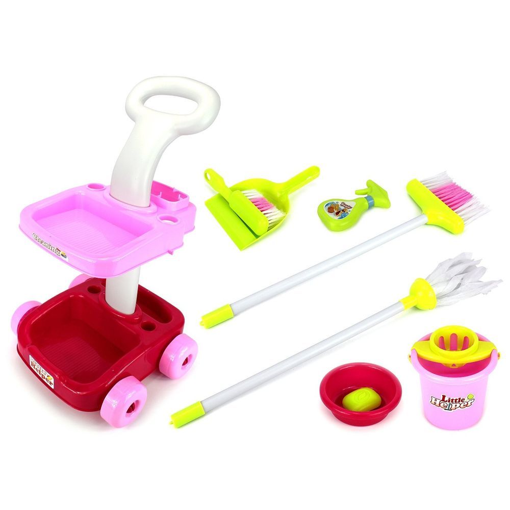 Little Angel - Baby Toys Gardening Tools Cart Trolley Set For Girls