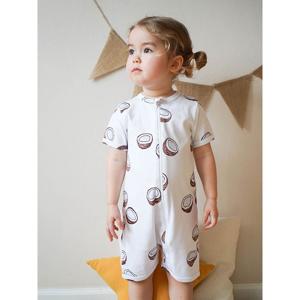 Mjolk - Sleep And Play Romper - Coconuts