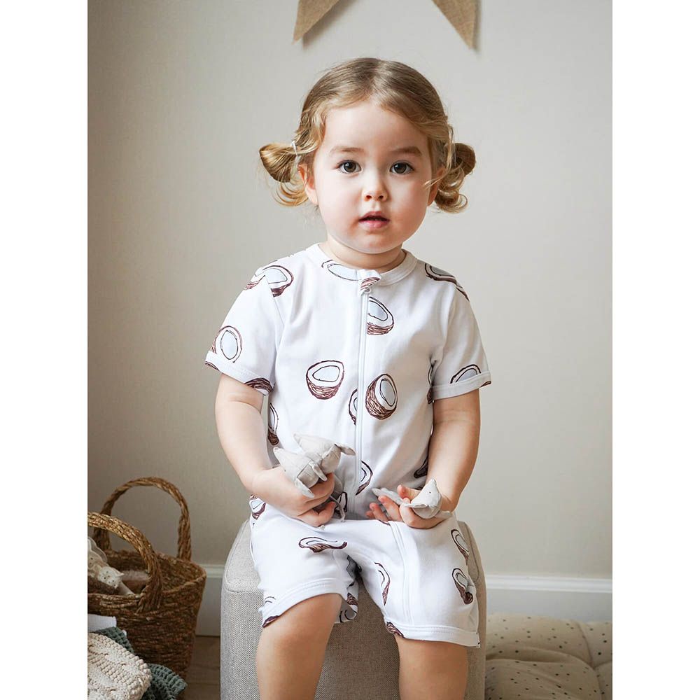 Mjolk - Sleep And Play Romper - Coconuts