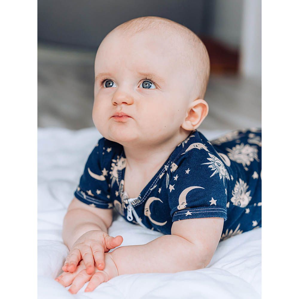 Mjolk - Sleep And Play Romper - Sun And Moon