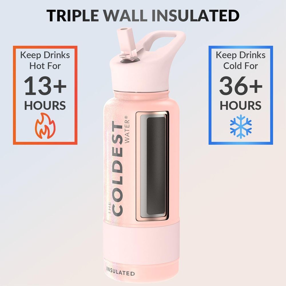 The Coldest Water - Coldest Bottle Forever Pink Glitter - 946ml