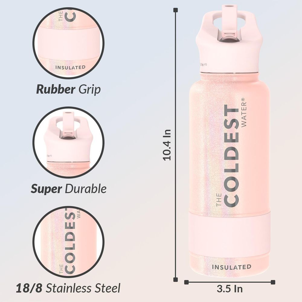 The Coldest Water - Coldest Bottle Forever Pink Glitter - 946ml