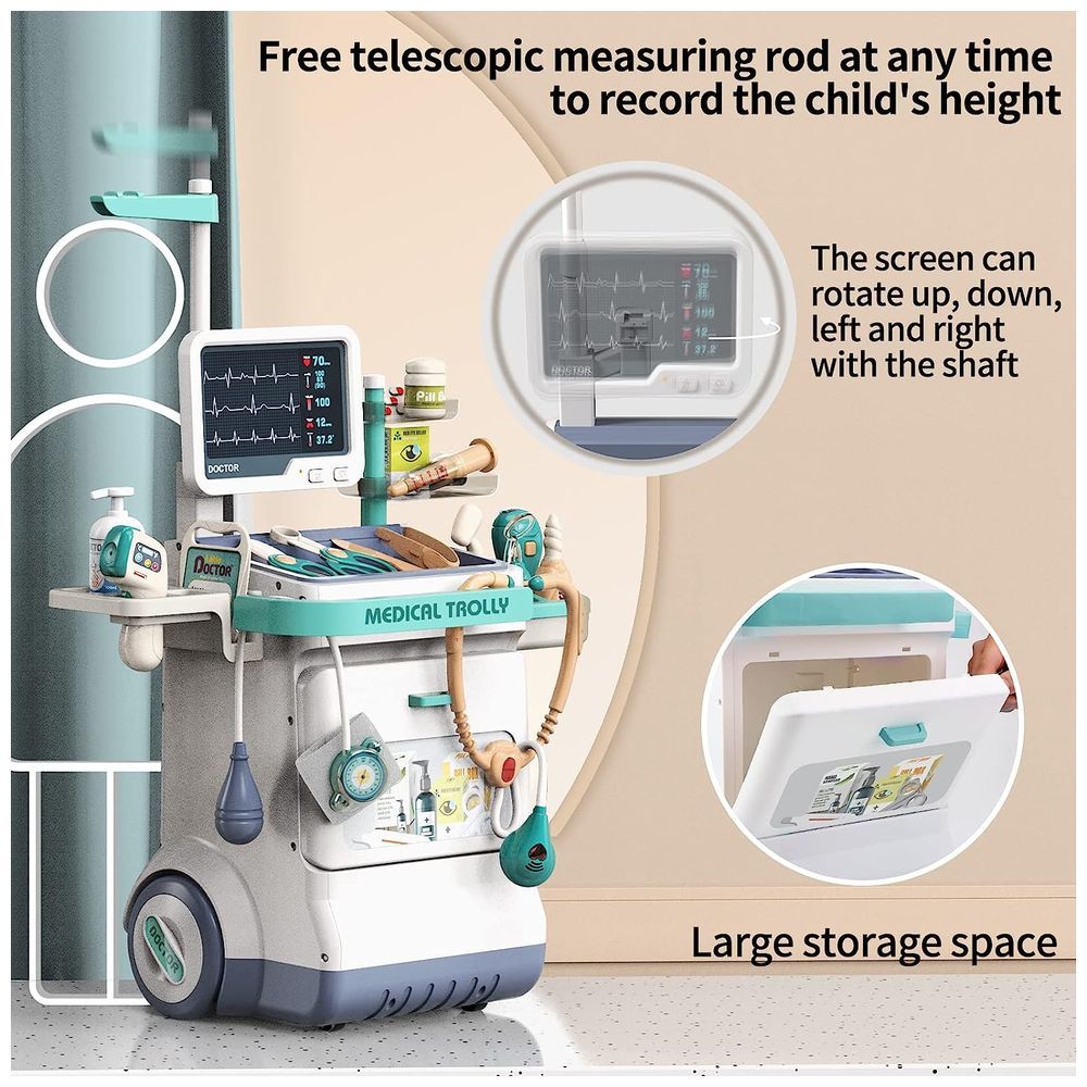 Little Angel - Kid's Portable Medical Doctor Toys Trolley Playset