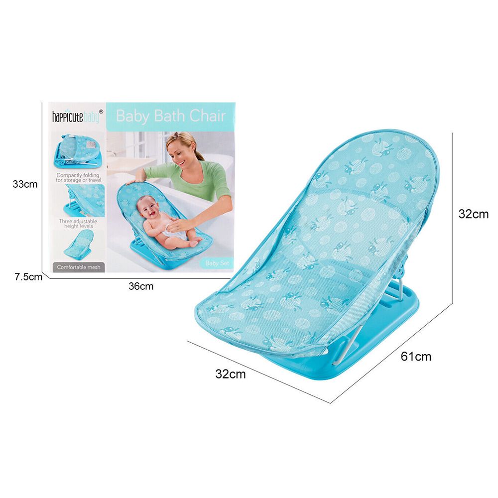 Little Angel - Baby Bather Foldable And Adjustable Chair - Blue