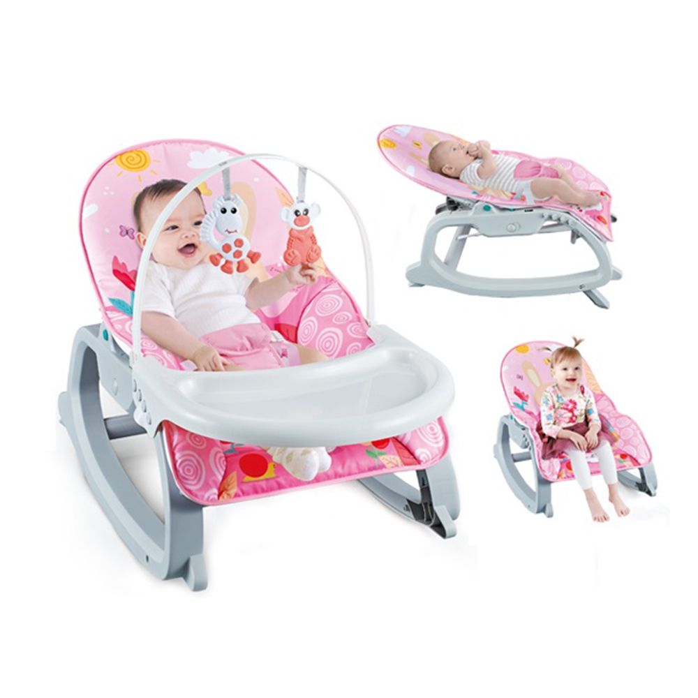 Little Angel - Baby Musical Portable Rocker Bouncer Chair - Pink