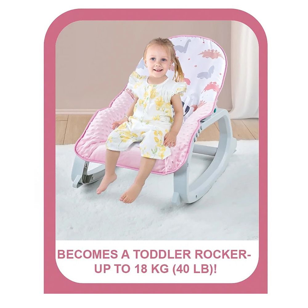 Little Angel - Baby Musical Portable Rocker Bouncer Chair - Pink