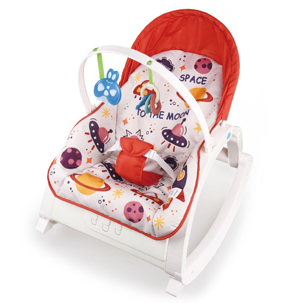 Little Angel - Baby Portable Rocker Bouncer Musical Chair - Red